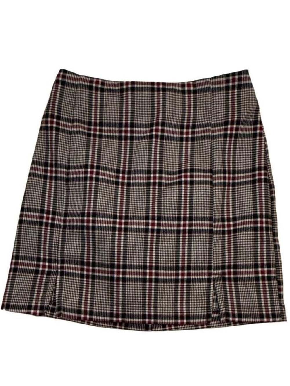 Eyeshadow 90s Vibe Plaid Mini Skirt Size 1 Brown Tartan Grunge